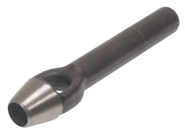 Metal tool bit on a white background