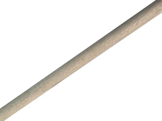 Beige wooden stick on a white background