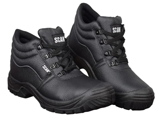 4 D-Ring Chukka Safety Boots Black UK 12 EUR 47