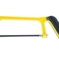 Yellow and black hacksaw on a white background
