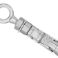 Metallic lock with a keyhole on a white background