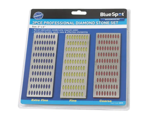 BlueSpot 3-piece diamond stone set packaging on a white background