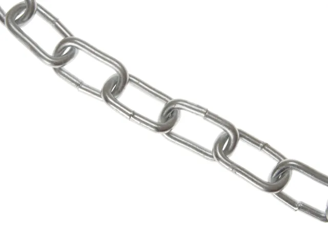 Metal chain on a white background
