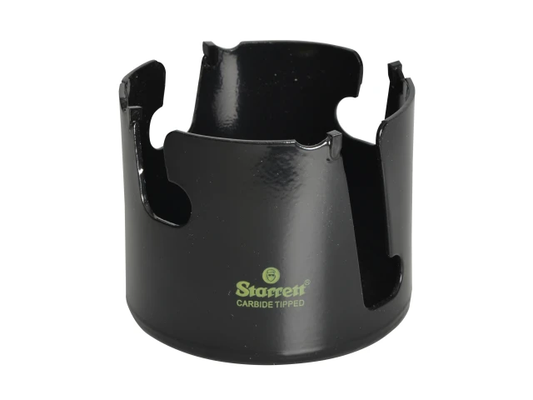Black hole saw bit with Starrett branding on a white background