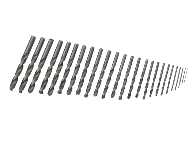 Set of drill bits on a white background