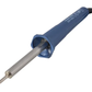 Soldering iron with blue handle on a white background
