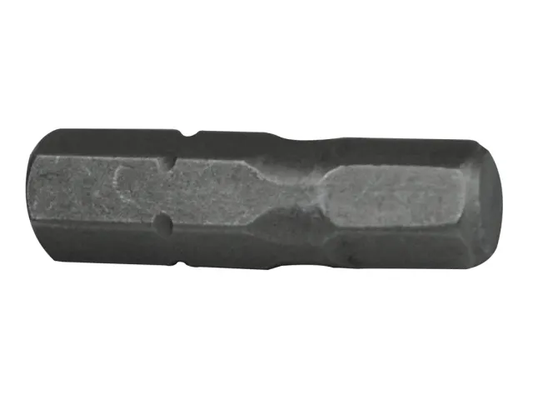 Black hex bit socket on a white background