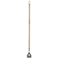 Garden fork with wooden handle on a white background