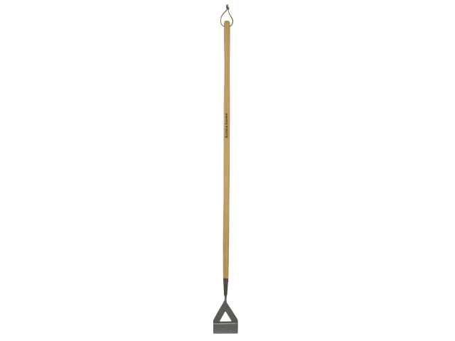 Garden fork with wooden handle on a white background