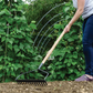 Carbon Steel Long Handled Soil Rake, FSC®