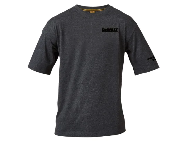 Gray t-shirt with Dewalt logo on a white background
