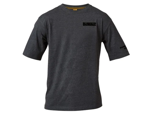 Gray t-shirt with Dewalt logo on a white background