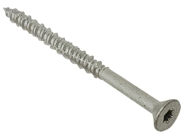 Metal screw on a white background
