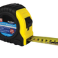 Yellow and black measuring tape with Blue Spot branding on a white background