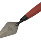 Trowel with red and black handle on a white background