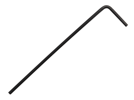 Black Allen wrench on a white background