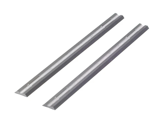 Two metallic bars on a white background