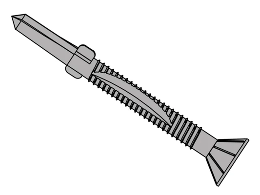 Illustration of a screw on a white background