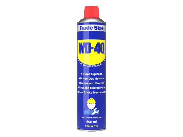 WD-40 spray can on a white background
