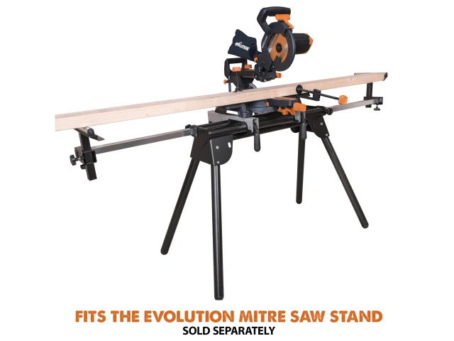 Mitre saw stand with a sliding table on a white background