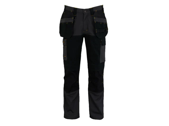 Dixon Slim Fit Trousers Grey/Black Waist 36in Leg R