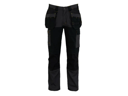 Dixon Slim Fit Trousers Grey/Black Waist 38in Leg R