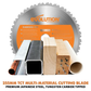 Circular saw blade with various materials on a white background, featuring the 'Evolution' brand.