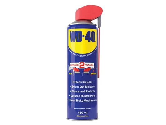 MD-40 multi-use product can on a white background