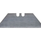 Gray rectangular mat with textured pattern on a white background