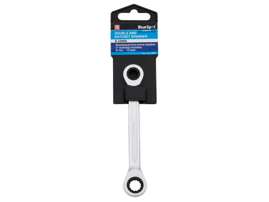 Double end hex key spanner with packaging on a white background