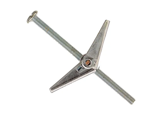 Metal star-shaped tool with four arms on a white background