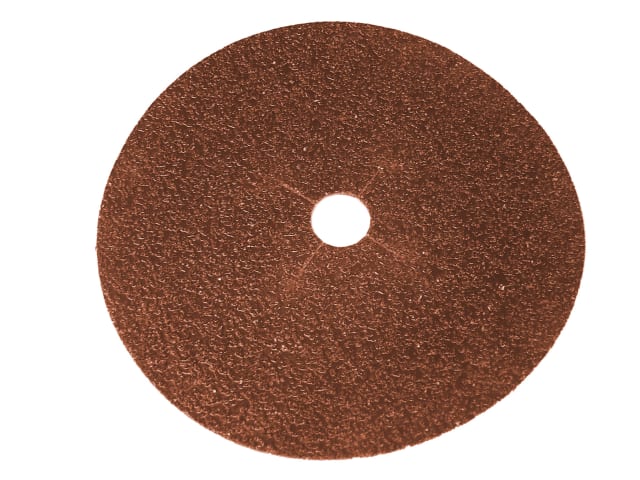 Round sanding disc with a central hole on a white background