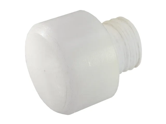 White plastic fitting on a white background