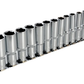 Set of socket wrenches on a white background