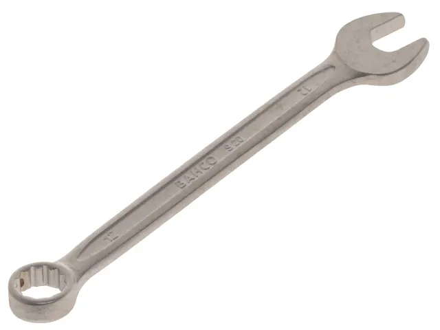 Metal wrench on a white background