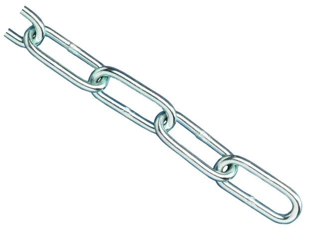 Metal chain on a white background