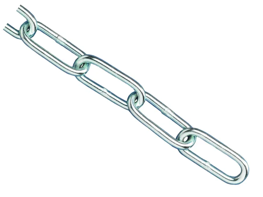 Metal chain on a white background