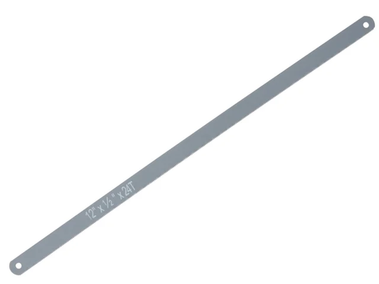 Metallic strip with dimensions on a white background