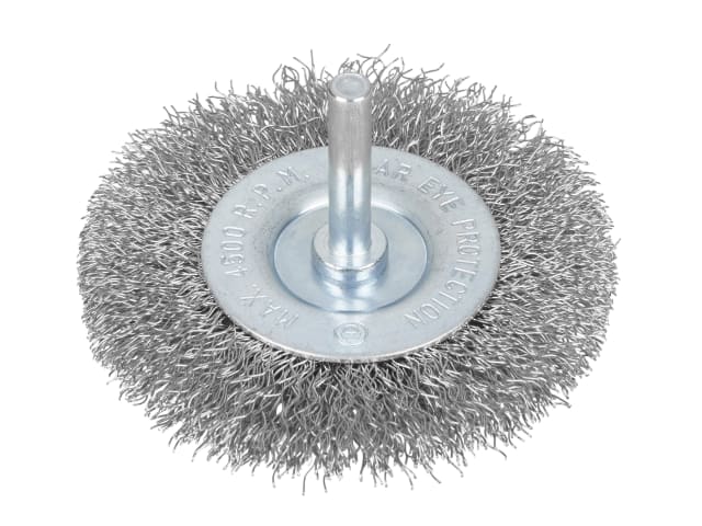 Flat Steel Wire Wheel Brush 75mm x 6mm Arbor