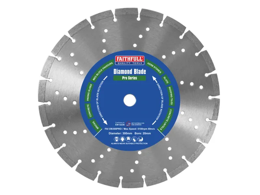 Diamond blade with Faithfull branding on a white background
