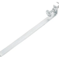 White metal bracket on a white background