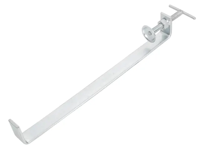 White metal bracket on a white background