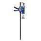 Blue and black pole saw on a white background