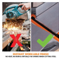 Comparison of cutting steel with a power tool and a machine, showing sparks and a smooth cut.