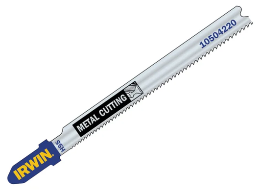 Irwin metal cutting saw blade on a white background