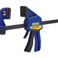 Blue Irwin Quick-Grip clamping tool on a white background