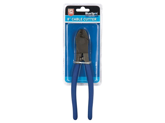 Blue Spirit 8-inch cable cutter in packaging on a white background