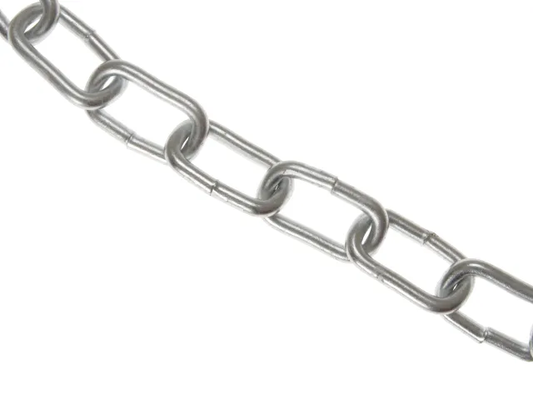 Metal chain on a white background