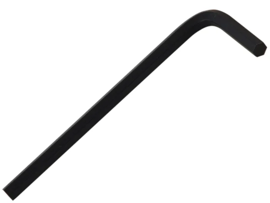 Black Allen wrench on a white background