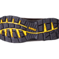 Black and yellow sole of a shoe with Dewalt branding on a white background